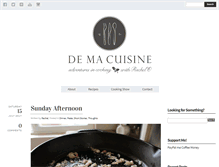 Tablet Screenshot of de-ma-cuisine.com